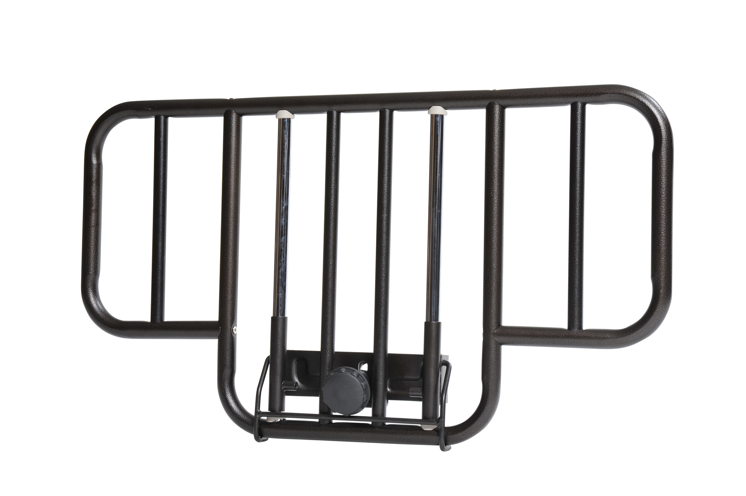 Drive Medical No Gap Half Length Side Bed Rails with Brown Vein Finish - 1 Pair