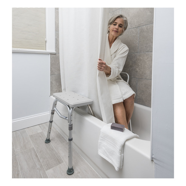 Drive Medical Splash Defense Transfer Bench with Curtain Guard Protection