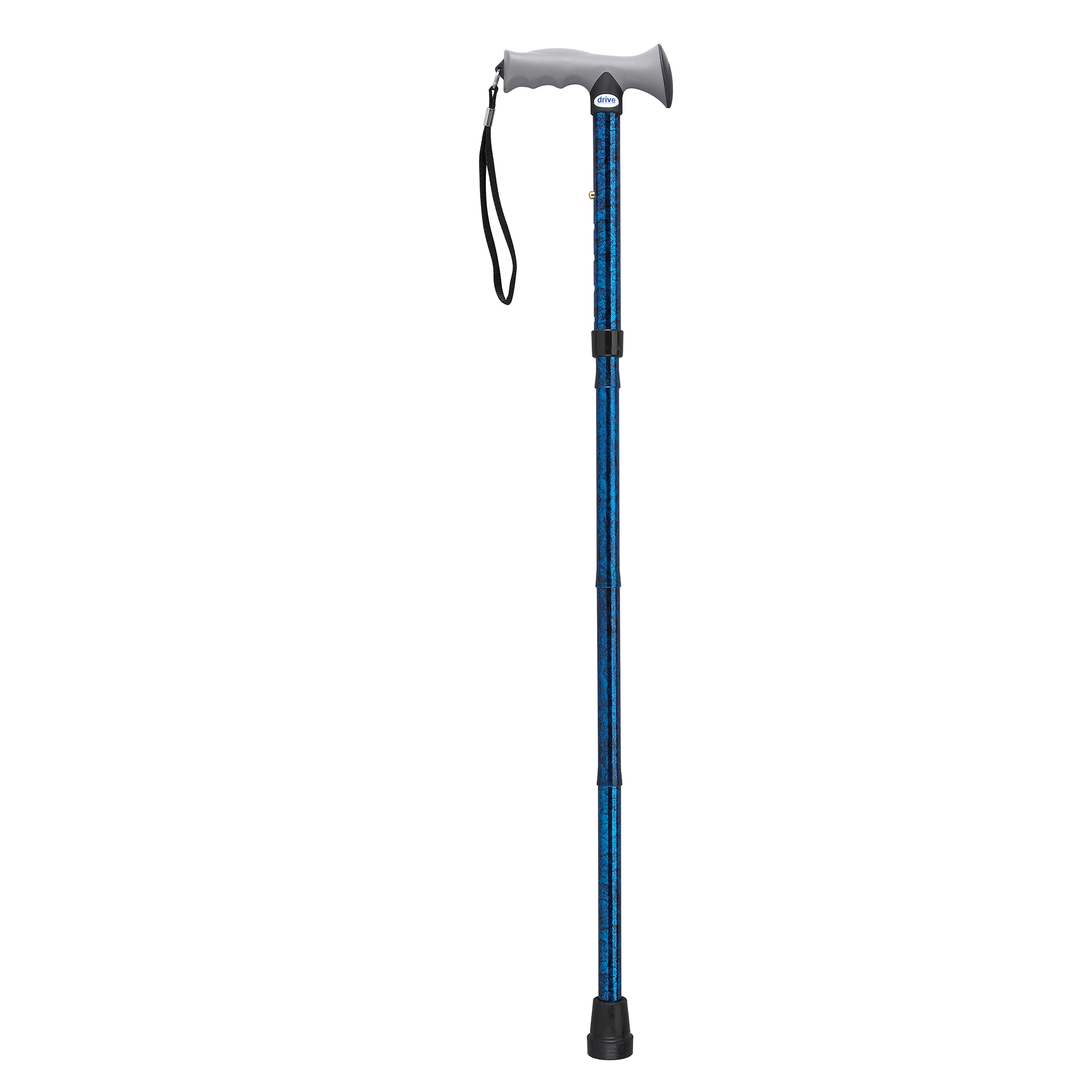 Drive Medical Adjustable Lightweight Folding Cane with Gel Hand Grip - Image 2