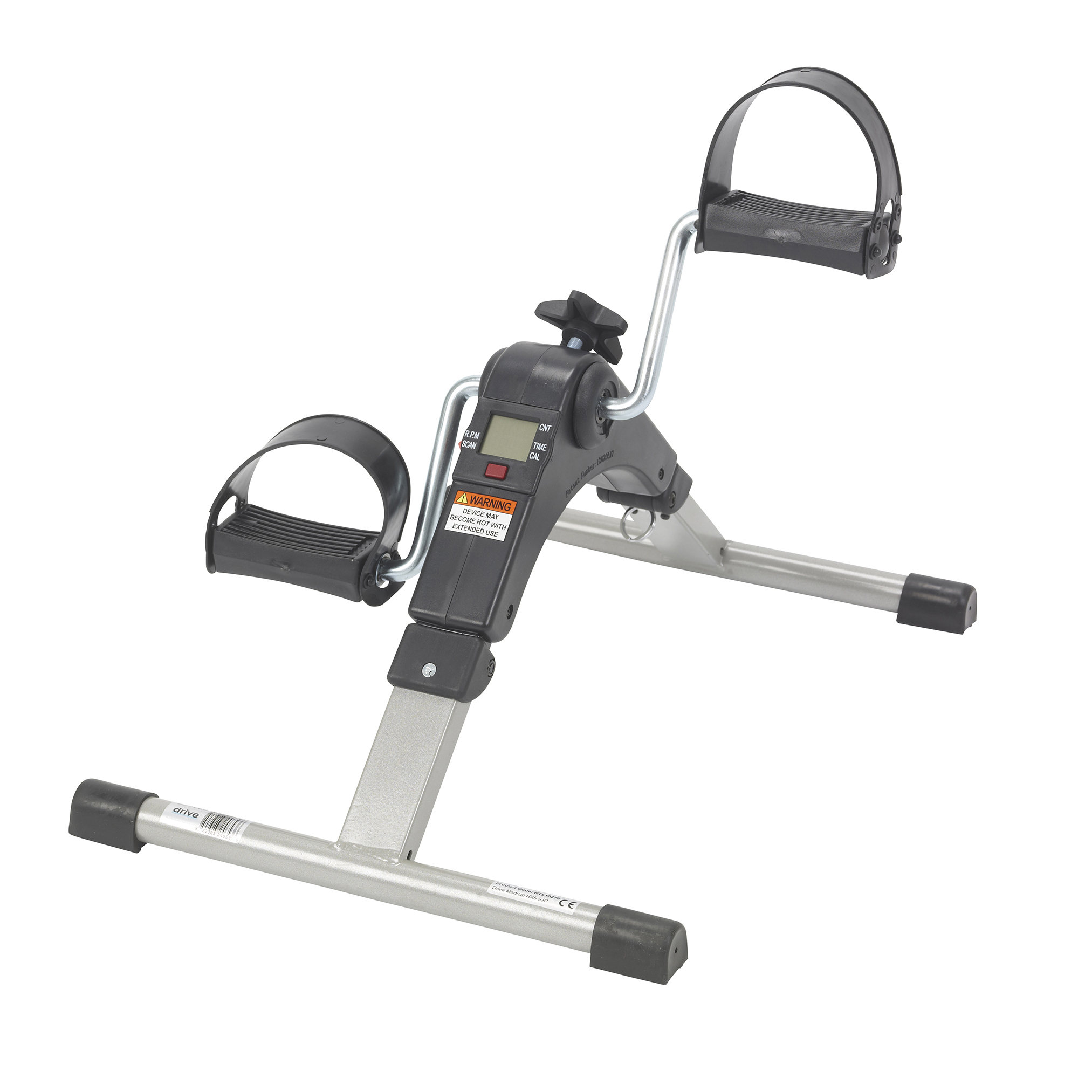 Drive Medical Folding Exercise Peddler with Electronic Display - Black - Image 2