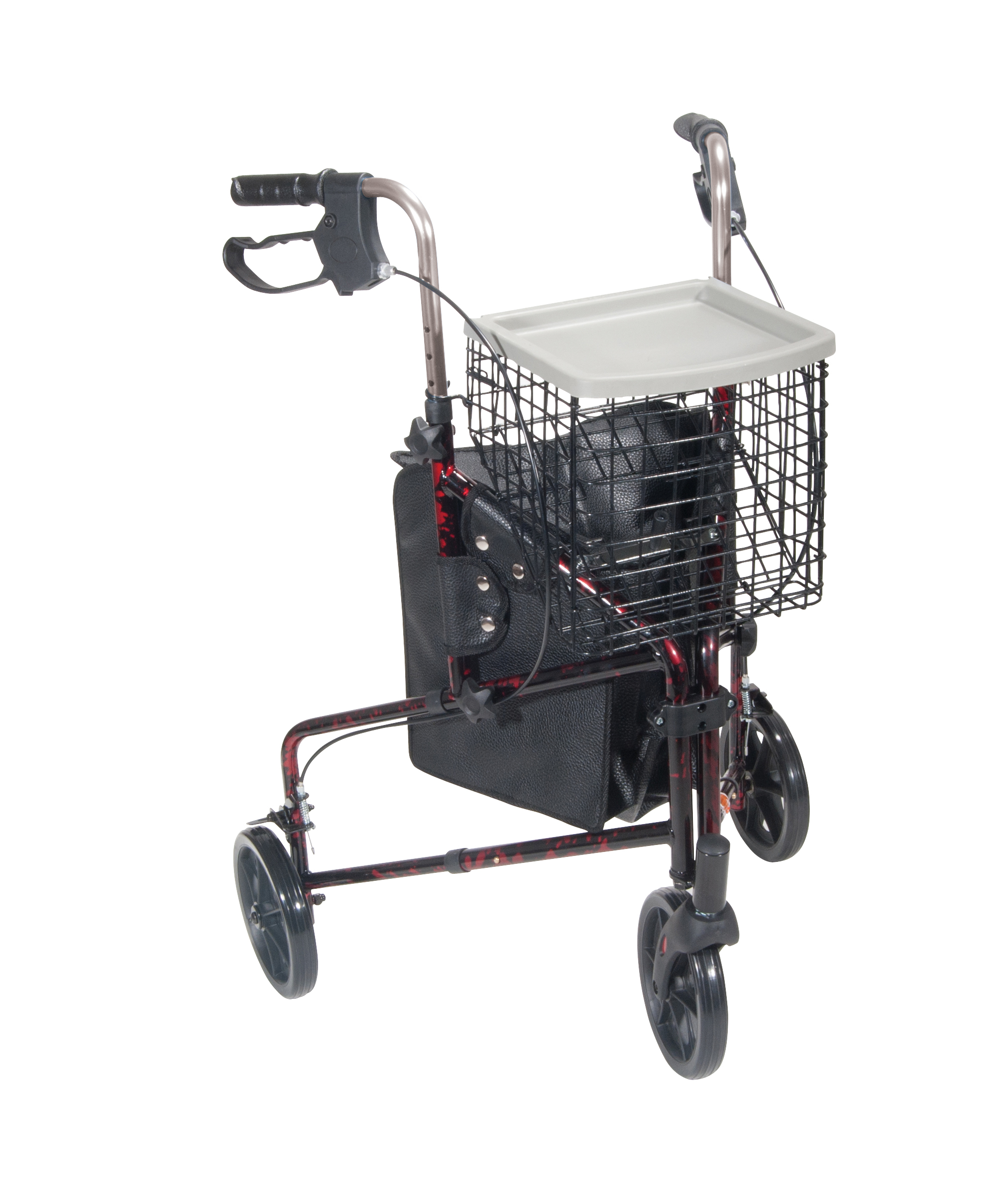 Drive Medical Deluxe 3 Wheel Aluminum Rollator Walker - Image 2