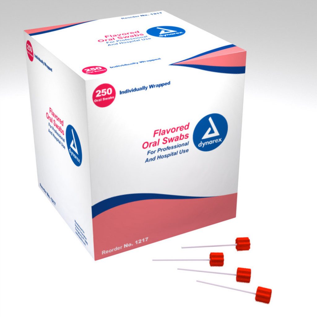 Oral Swabsticks, Flavored With Dentifrice Individually Wrapped 4/250 Per Case