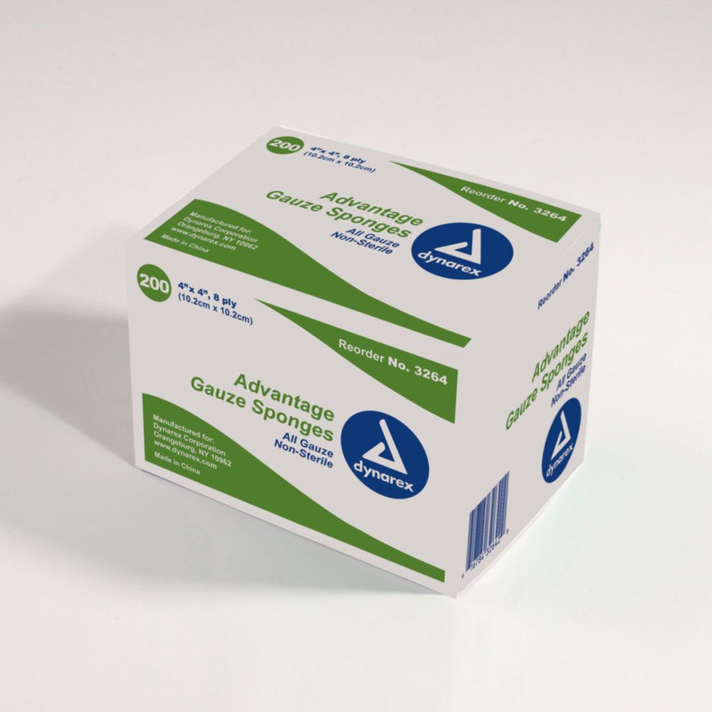 Advantage 4" X 4" Non-Sterile 8-Ply Surgical Sponges